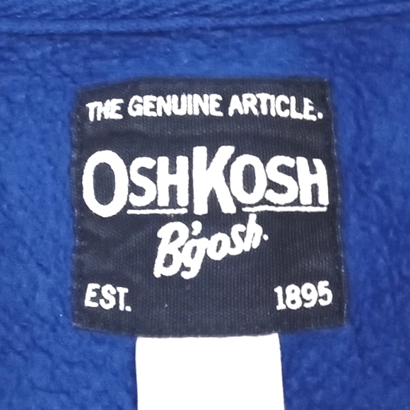 OshKosh B'gosh zipper front blue hoodie US 12 Month - Picture 4 of 5